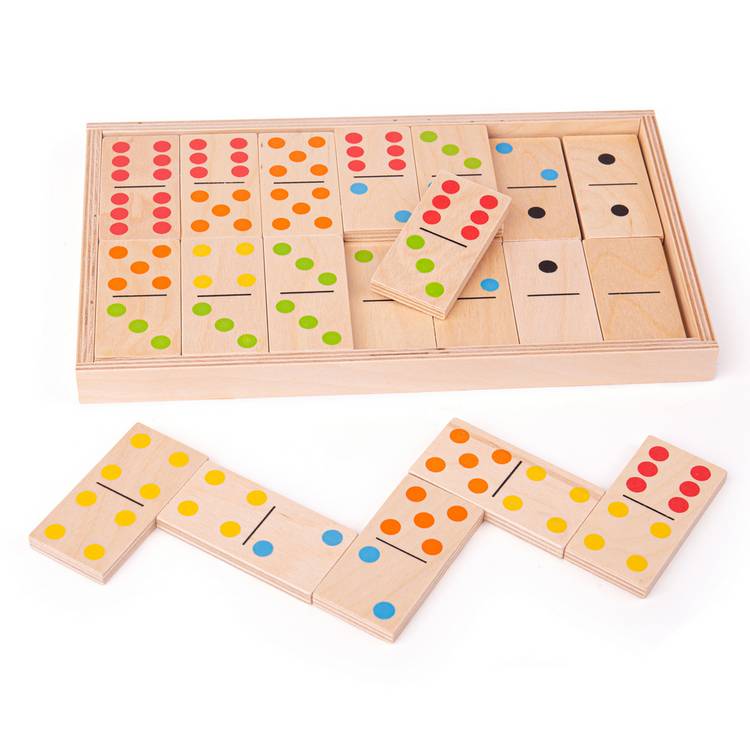 Bigjigs jumbo wooden dominoes, imported from the UK