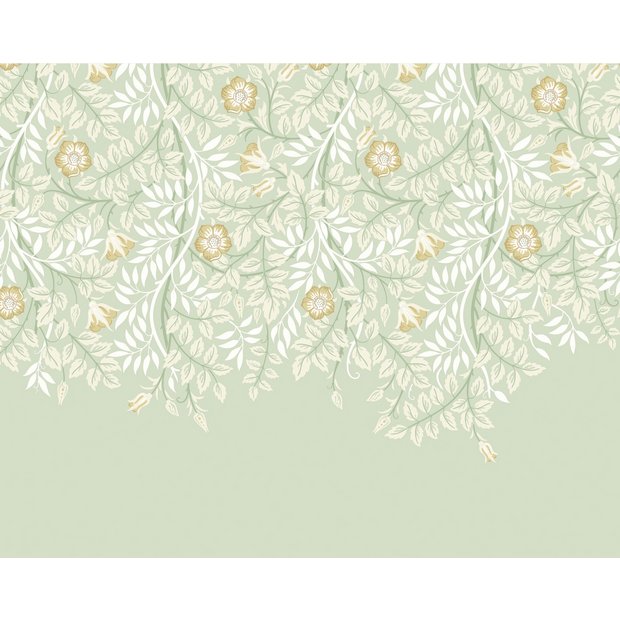 Origin Murals wall mural cascading rosehip sage green, imported from the UK