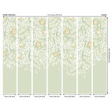 Origin Murals wall mural cascading rosehip sage green, imported from the UK