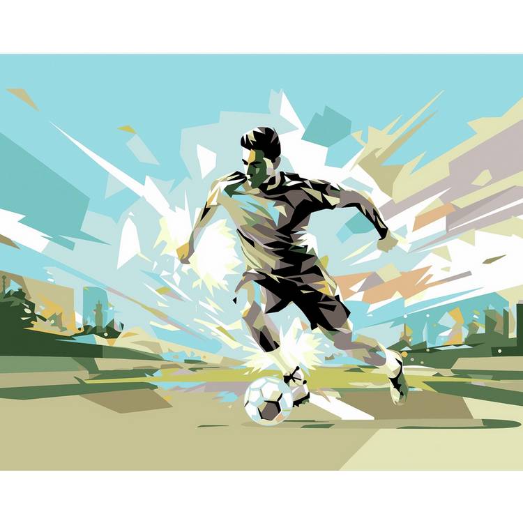 Origin Murals football player abstract landscape wall mural - British product