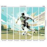 Origin Murals football player abstract landscape wall mural - British product