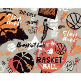 Origin Murals graffiti basketball orange wall mural, UK version