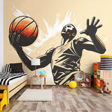 Origin Murals graphic basketball orange wall mural (British brand)