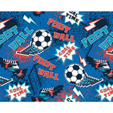 Origin Murals football wall mural with blue graphic pixel design, imported from the UK