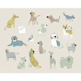 Origin Murals Happy Dogs Warm Grey wall mural roll - British product
