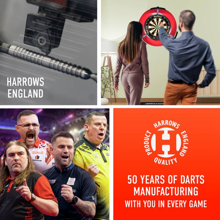 Harrows NX90 Parallel 22g tungsten steel tip darts (British brand)