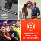 Harrows NX90 Parallel 22g tungsten steel tip darts (British brand)