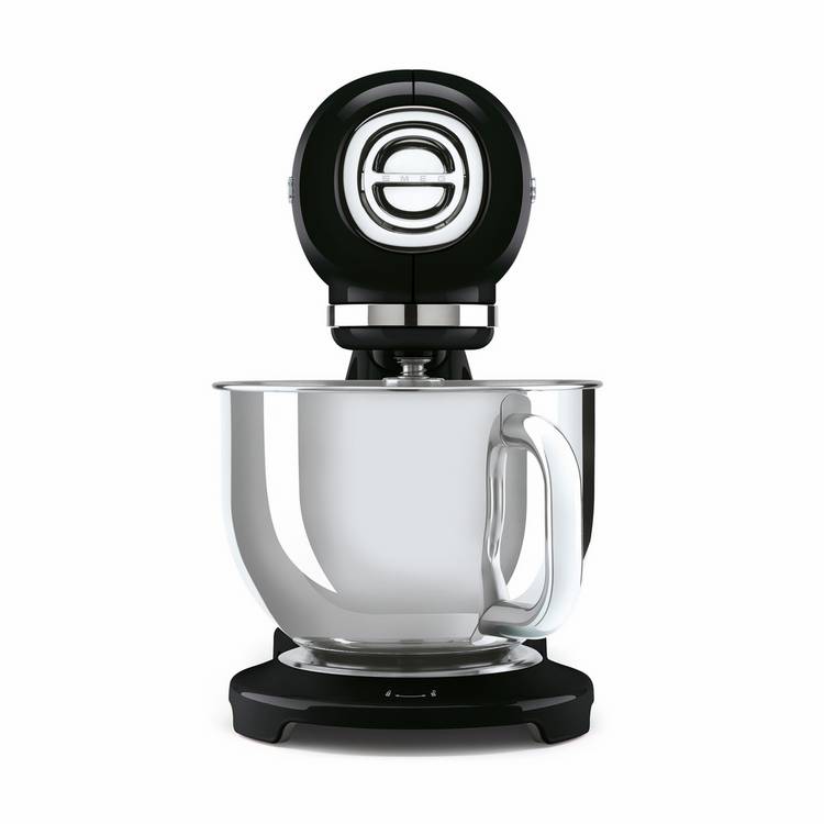 Smeg SMF05BLUK black stand mixer with 4.8 litre bowl, imported from the UK