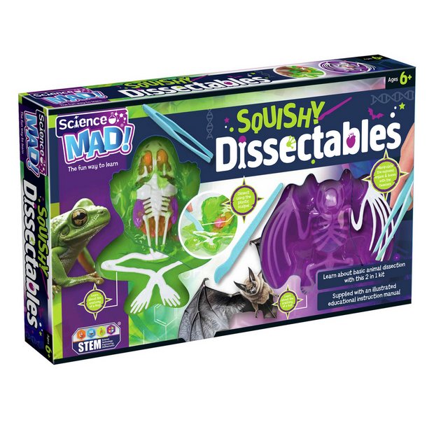 Science Mad Squishy Dissection Kit frog and bat, UK version