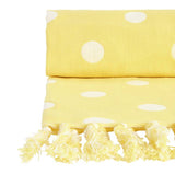 Argos Home polka dot throw yellow 150x125cm - British product