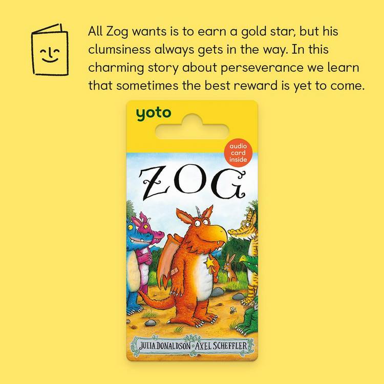 Yoto audio card collection Zog and Friends, imported from the UK