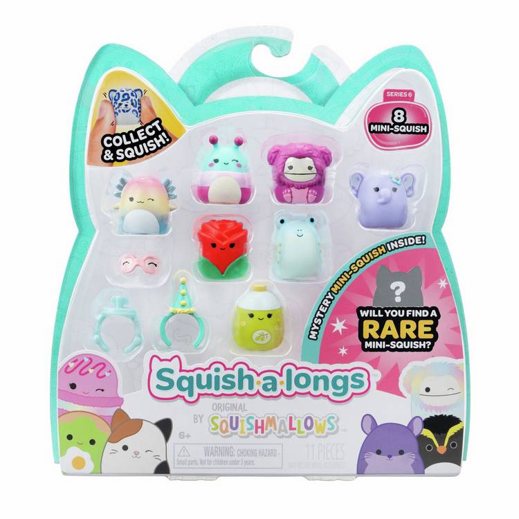 Squish-a-longs 8-pack mini collectible figures with accessories - British product