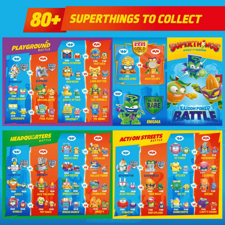 SuperThings Kazoom Power battle figure pack with golden captain, imported from the UK