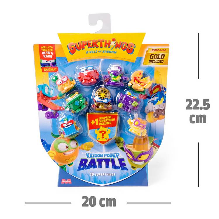 SuperThings Kazoom Power battle figure pack with golden captain, imported from the UK