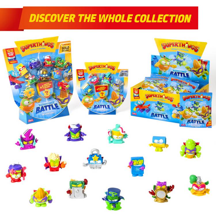 SuperThings Kazoom Power battle figure pack with golden captain, imported from the UK