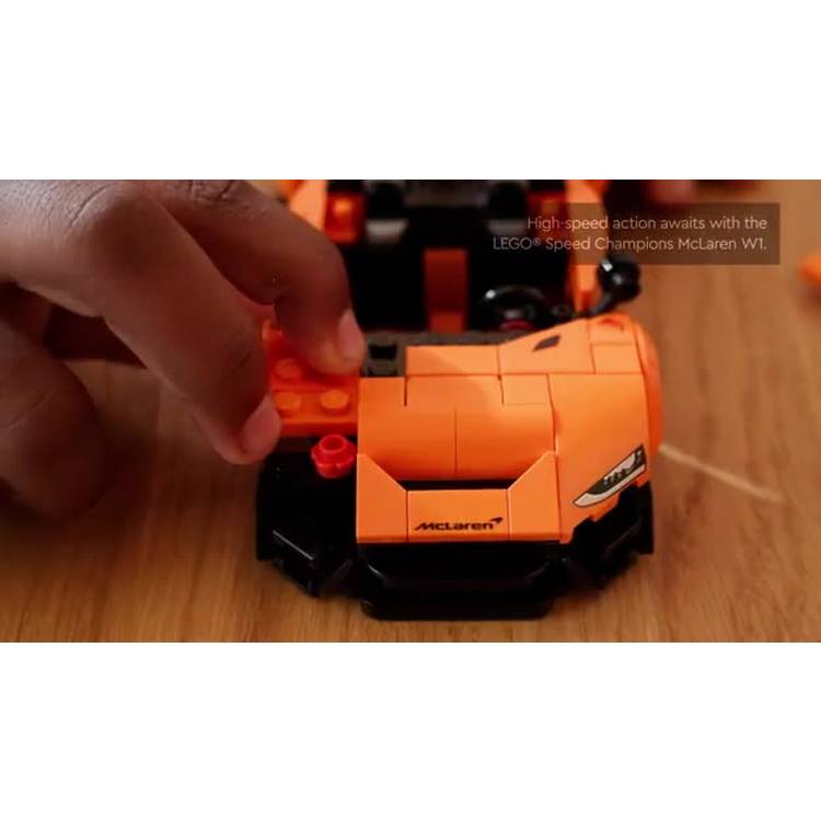 LEGO Speed Champions McLaren W1 car model kit 287 pieces, imported from the UK