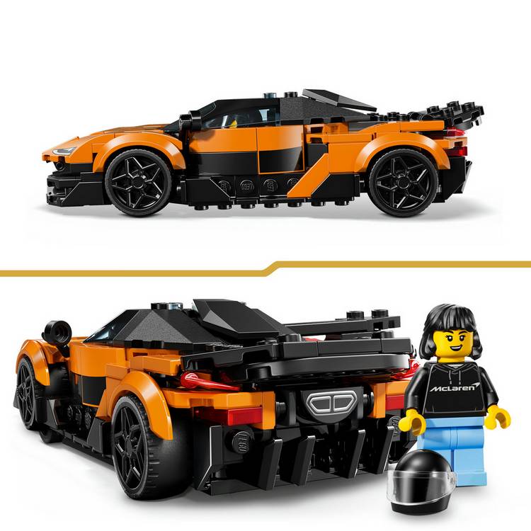LEGO Speed Champions McLaren W1 car model kit 287 pieces, imported from the UK
