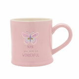Widdop lilac ceramic mug with butterfly design 290ml, UK version