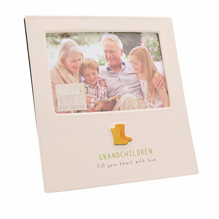 Widdop ceramic photo frame grandchildren 4x6 inch, UK version