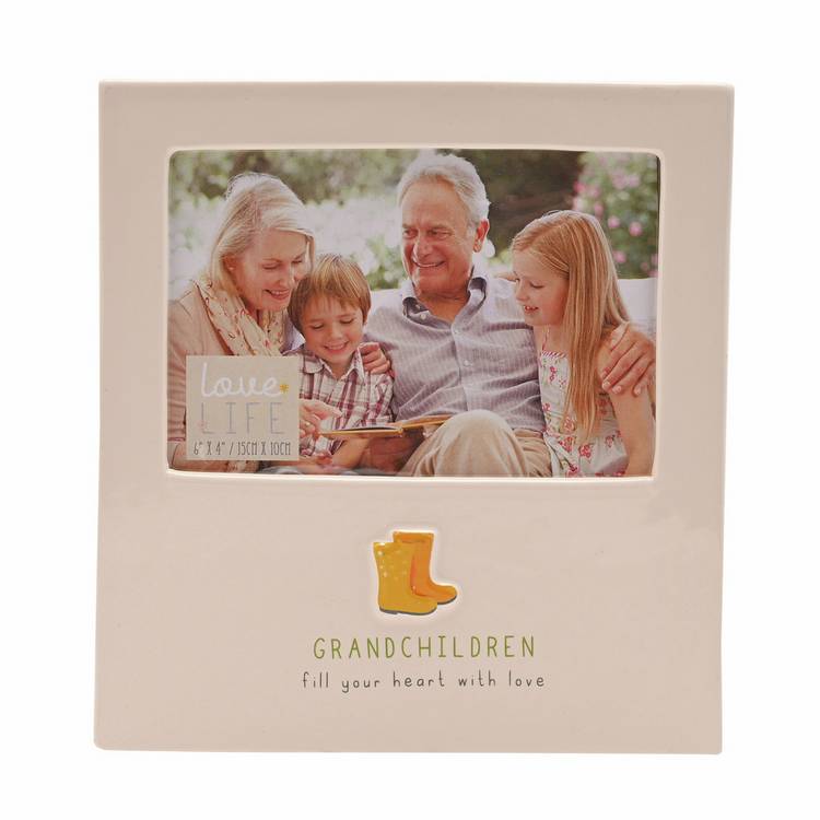 Widdop ceramic photo frame grandchildren 4x6 inch, UK version