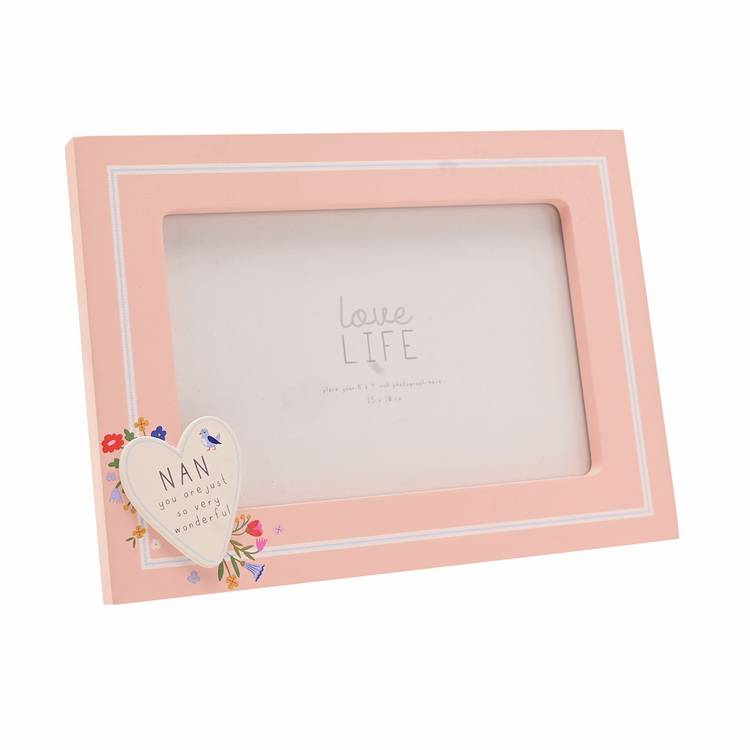 Widdop Love Life heart photo frame 6x4 inch - British product