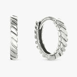 Argos Revere Sterling Silver Twist Huggies Earrings- Buy online at McGrocer