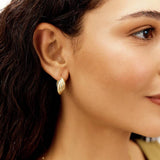 Revere three layer hoop earrings 9ct gold plated silver (British brand)