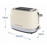 Russell Hobbs Hanley white 2 slice toaster (British brand)