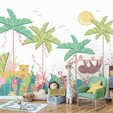 Argos Origin Murals Jungle Animals Pale Green Wall Mural- Buy online at McGrocer