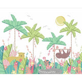 Origin Murals jungle animals pale green wall mural (British brand)