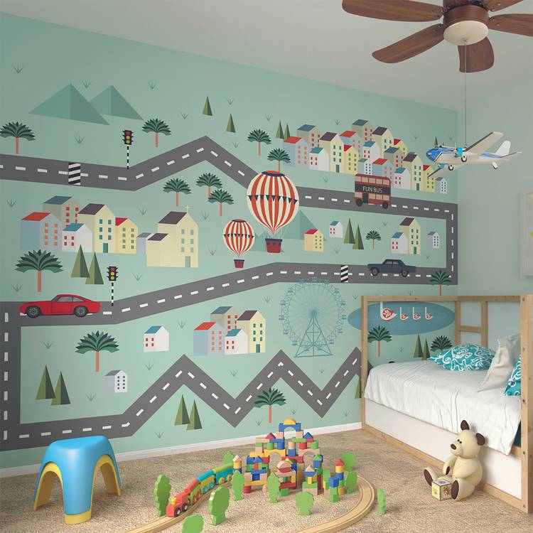 Origin Murals Mini Adventure multicolour wall mural, imported from the UK