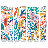 Origin Murals patterned leaves multicolour wall mural roll, imported from the UK