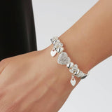 Lipsy crystal heart charm bracelet (British brand)