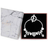 Lipsy crystal heart charm bracelet (British brand)