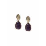 Argos Freedom Purple Stone Gold Tone Drop Earrings- Buy online at McGrocer