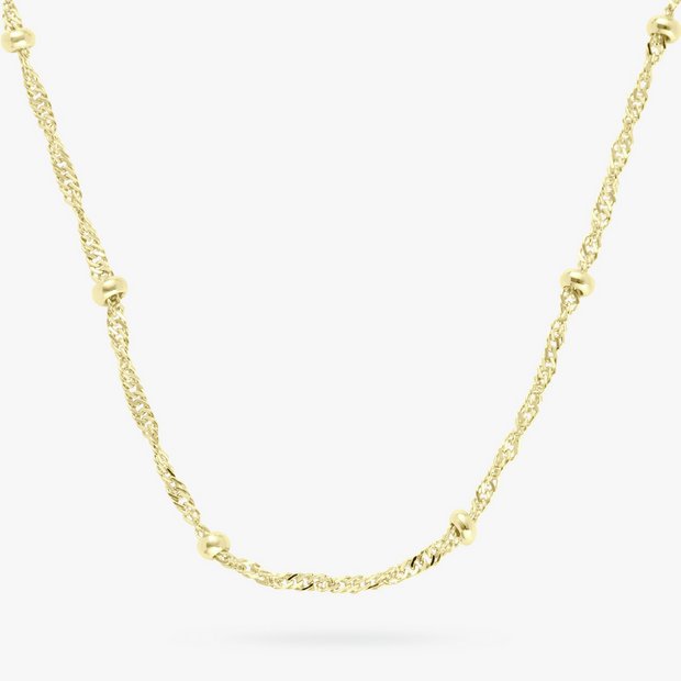 Revere 9ct gold plated Singapore necklace 46cm, imported from the UK
