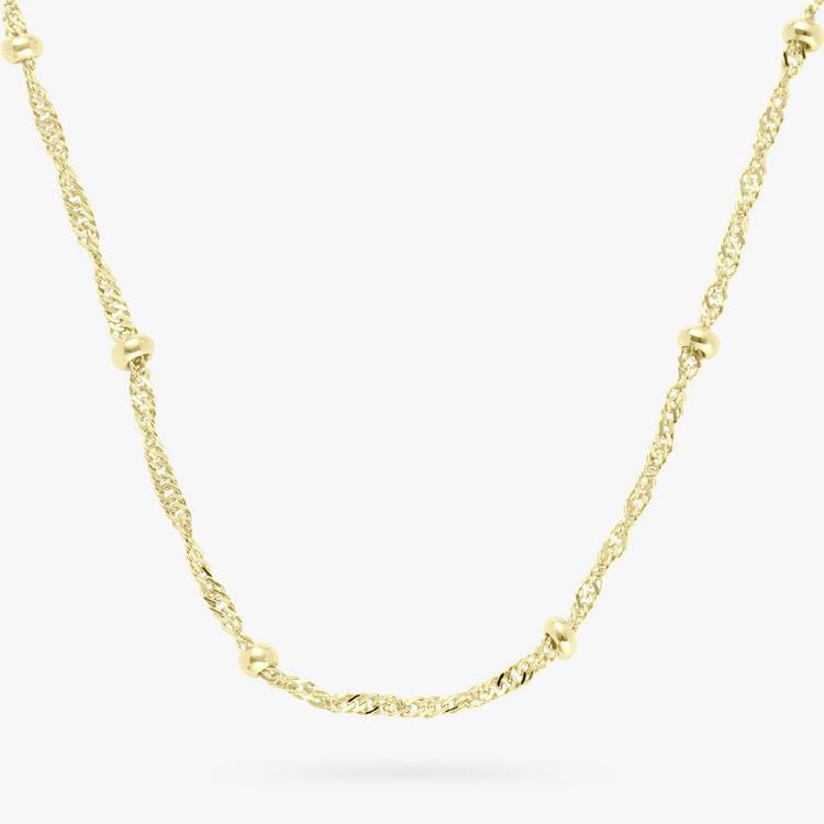 Revere 9ct gold plated Singapore necklace 46cm, imported from the UK