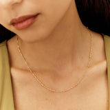 Revere 9ct gold plated Singapore necklace 46cm, imported from the UK