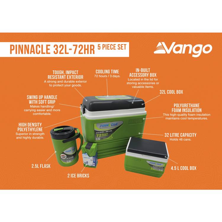 Vango Pinnacle cool box set 32L - British product