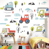 Argos Origin Murals Tractor And Diggers Red Wall Mural 50cm x 19.6m- Buy online at McGrocer
