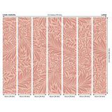 Origin Murals trailing ferns warm coral wall mural - British product