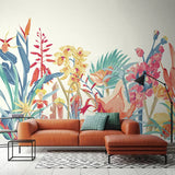 Argos Origin Murals Tropical Foliage Petrol and Coral Wall Mural 50cm x 19.6m- Buy online at McGrocer