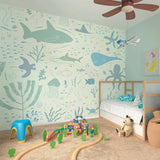 Argos Origin Murals Underwater Adventure Seafoam Wall Mural- Buy online at McGrocer