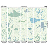Origin Murals underwater adventure seafoam wall mural - British product