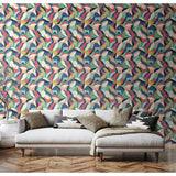 Argos Hoopla Walls Leafy Patchwork Navy Twist Wallpaper 50cm x 10m- Buy online at McGrocer