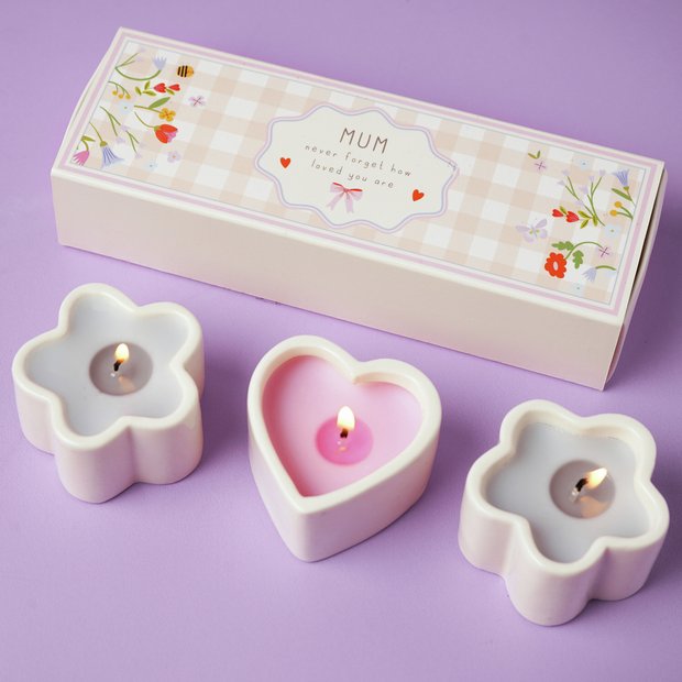 Widdop Love Life Mum candle gift set of 3, imported from the UK