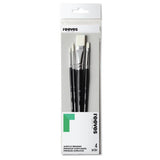 Reeves acrylic brush set pack of 4, imported from the UK