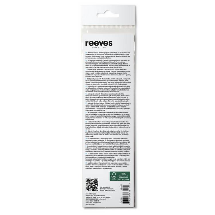 Reeves acrylic brush set pack of 4, imported from the UK