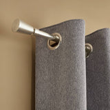 Argos Home satin nickel curtain pole with trumpet finials 120-210cm, UK version