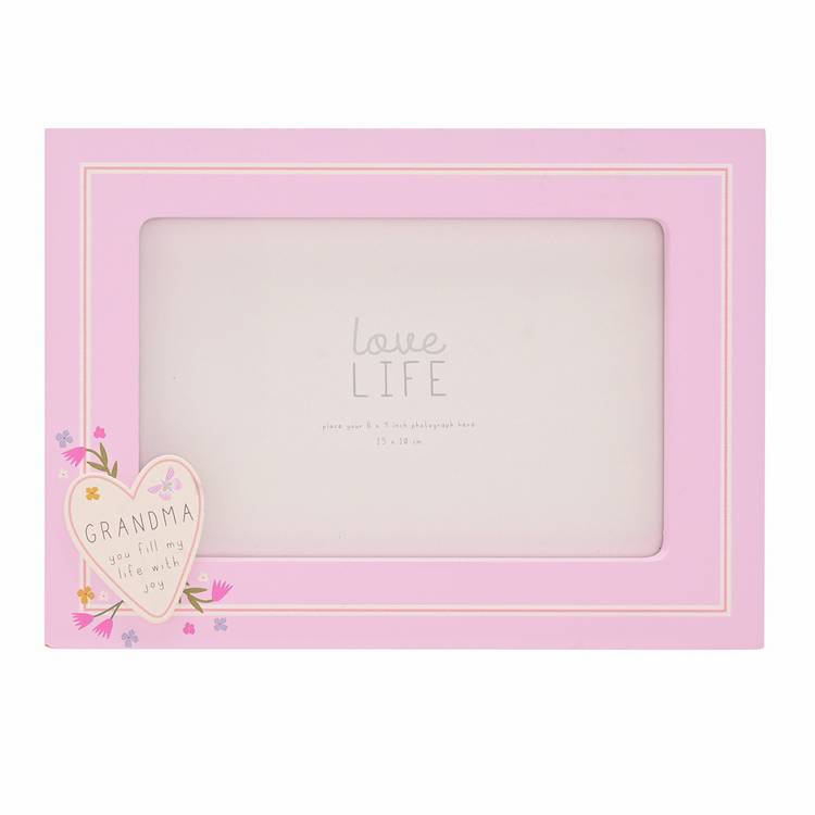 Widdop Love Life heart photo frame 6x4, imported from the UK